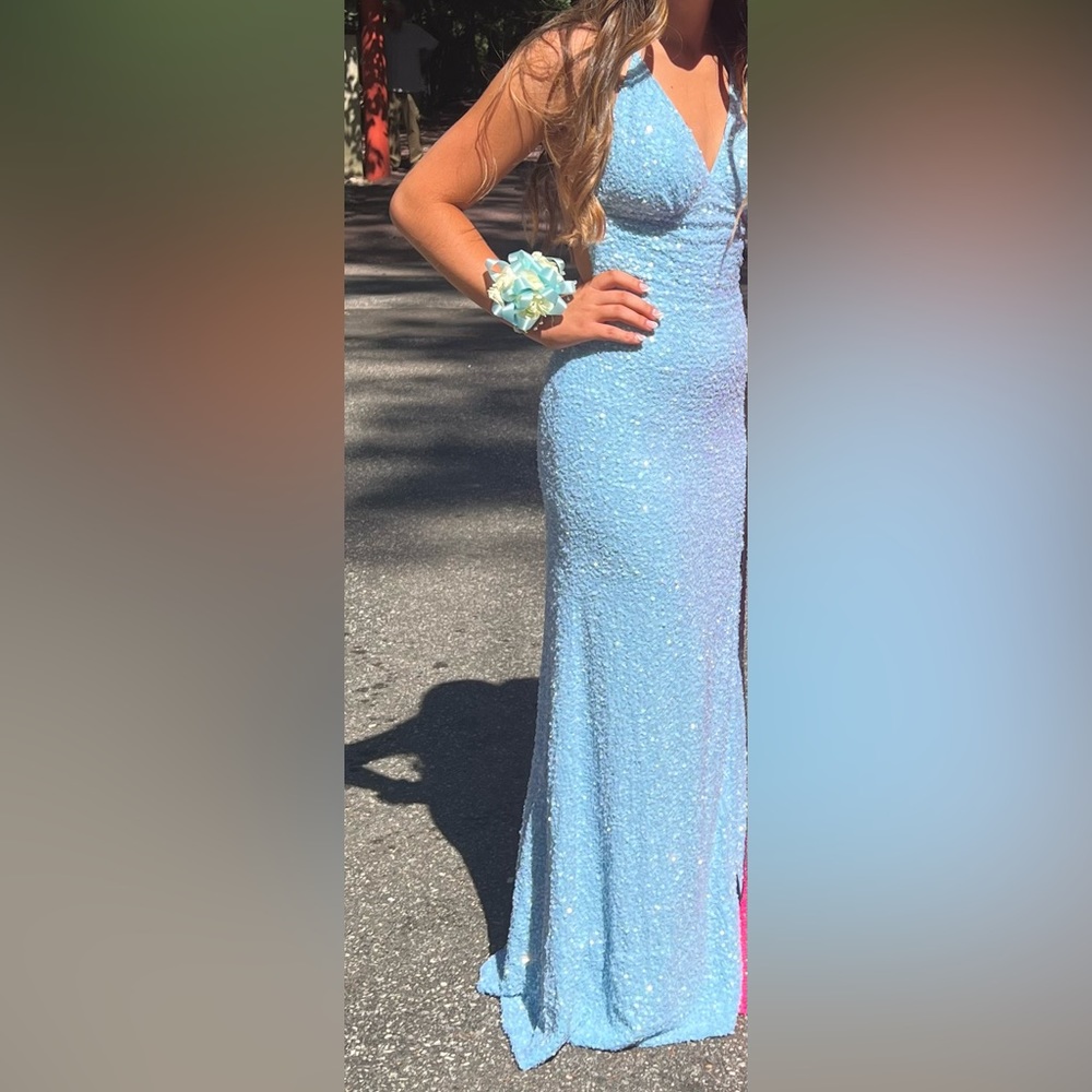 Light blue prom dress